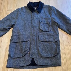 Taylor Stitch The Rover Jacket Mens 38 Charcoal Birdseye Wool Waxed Canvas